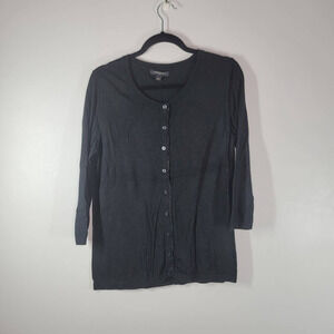 Banana Republic Cardigan Size L Button Front Long Sleeve Sweater Black